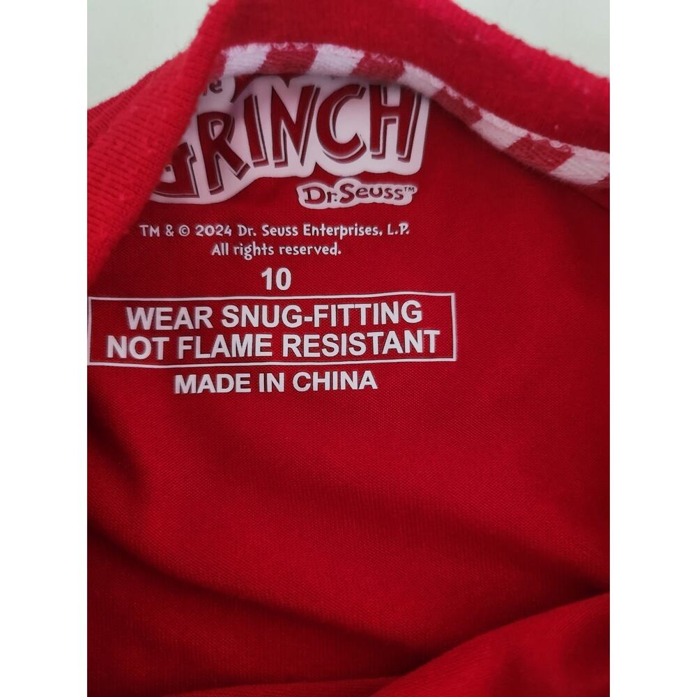10 Grinch pajama set excellent condition - Picture 4 of 4